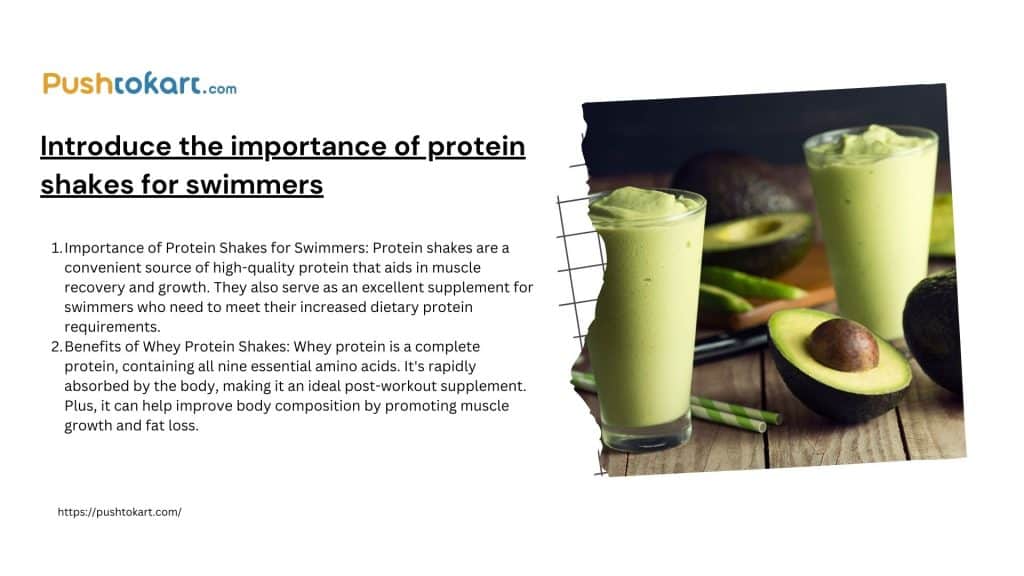 Introduce the importance of protein shakes for swimmers